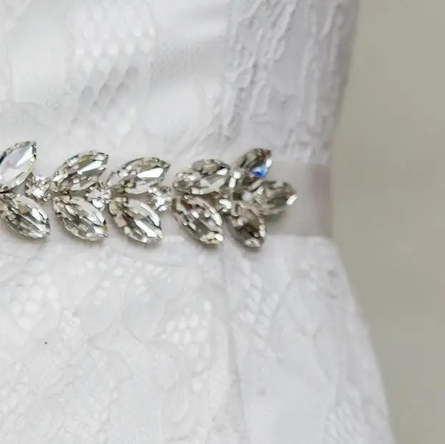 2016 модные чистый ручной работы свадебные ремни кристалл платье невесты