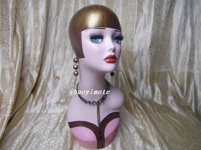 Винтажный женский манекен из стекловолокна головной убор голова манекена бюст |