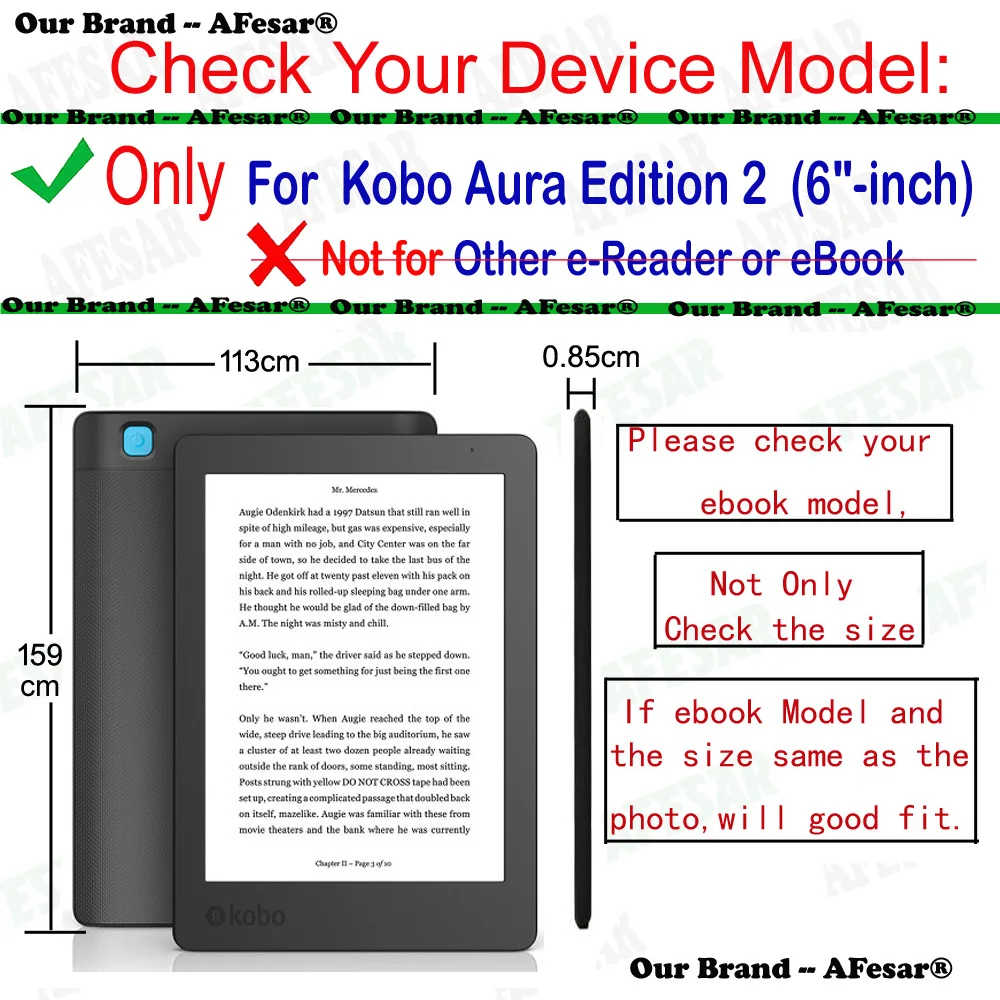 Принципиально из искусственной кожи Обложка книги чехол для Rakuten Kobo aura Edition 2 6 дюймов читалка чехол с откидной магнитной крышкой и использовать для kobo aura