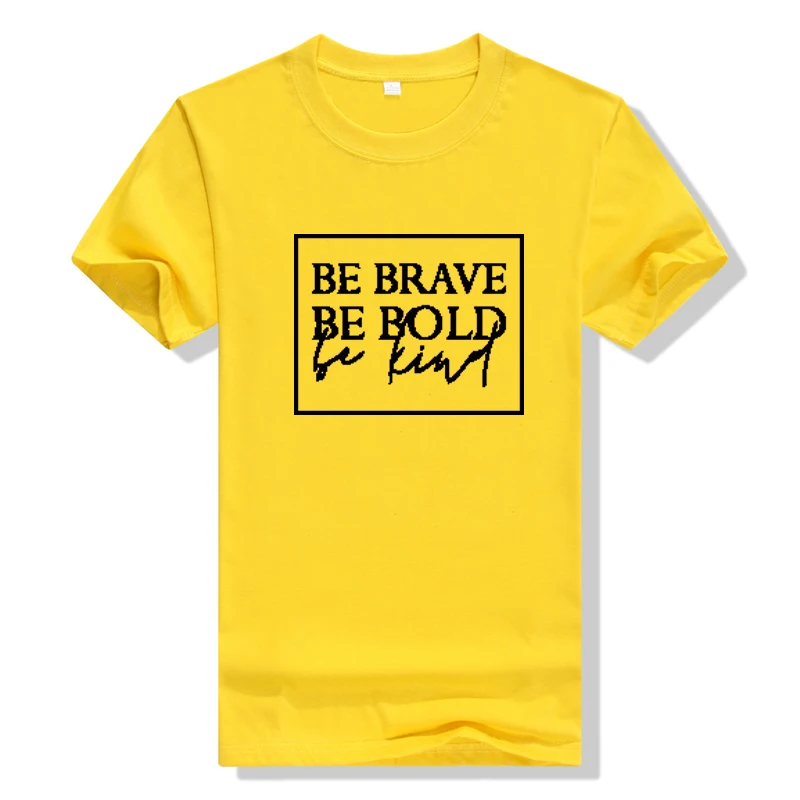 Будьте смелы быть Вид Для женщин футболка для христианина лозунг моды унисекс