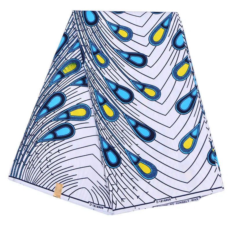 polyester Ankara Africa prints batik fabric real dutch wax tissu high quality 6yards fashion African sewing for party dress