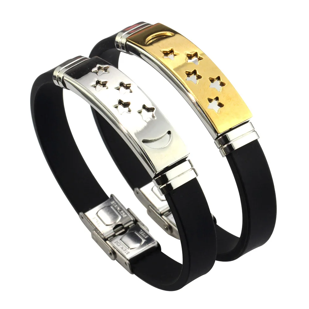 MeMolissa силиконовый браслет из нержавеющей стали для женщин мужские браслеты с