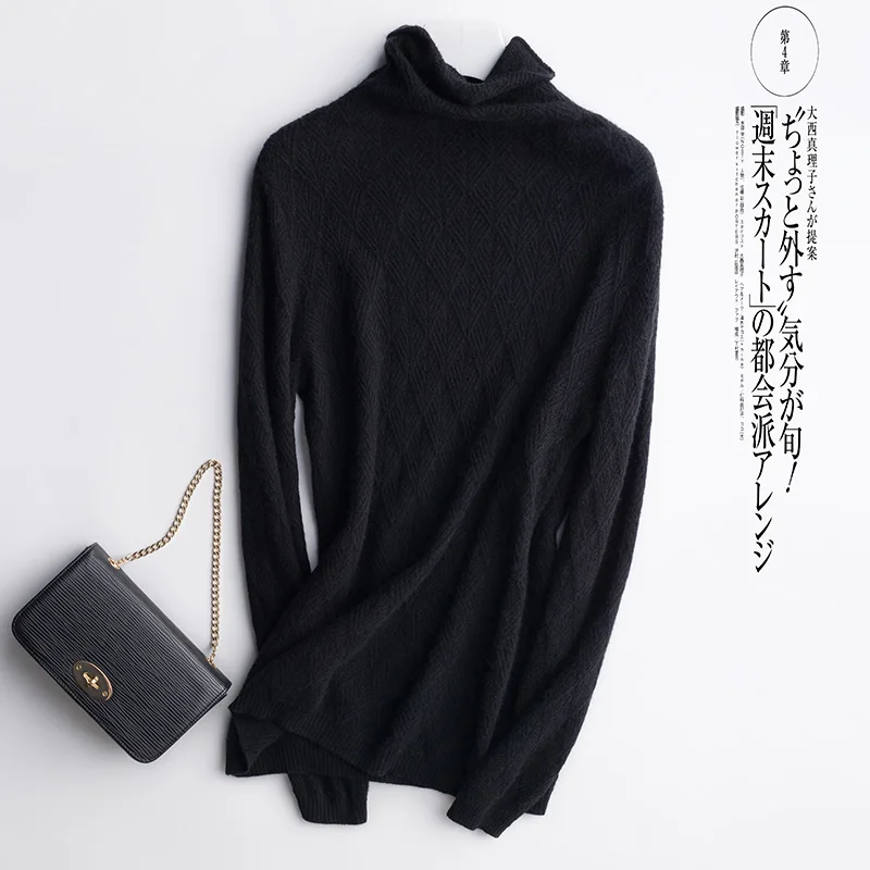 Winter Women Sweater 100% Pure Cashmere Knitwear High Quality Turtleneck Warm Pullovers Tops Girls Clothes 5Colors Ladies | Женская