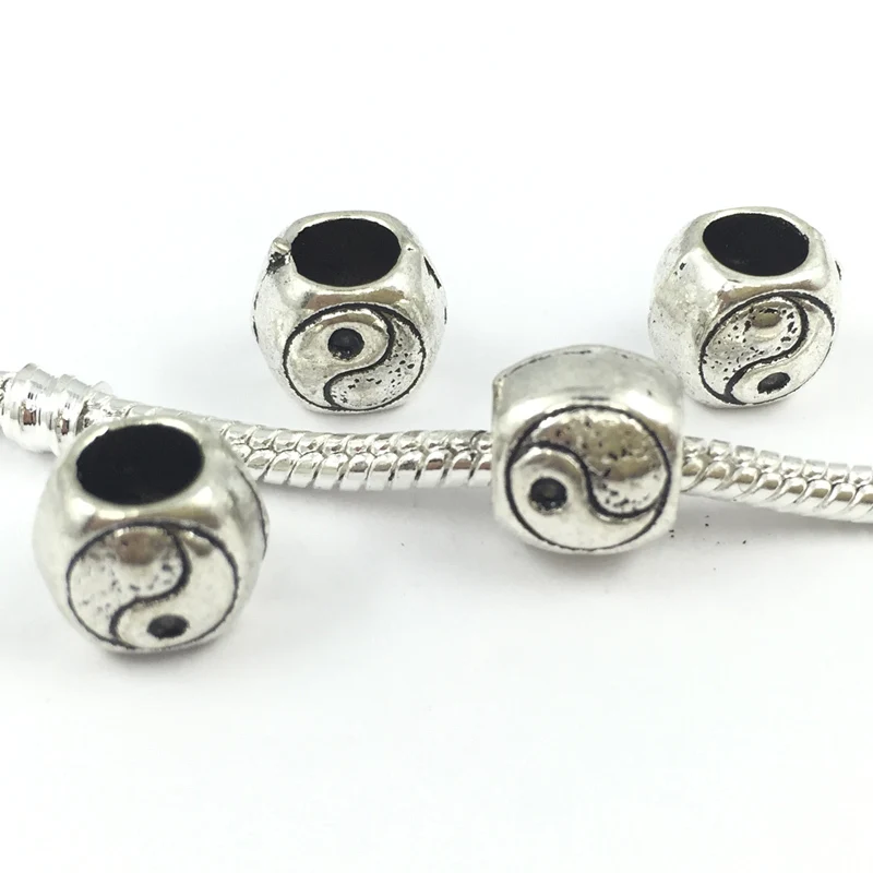 Уникальные ювелирные изделия сделай сам Европейские Бусины из сплава с большим