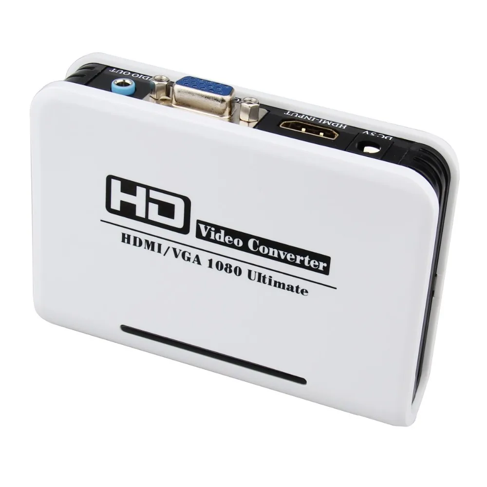 Преобразователь HDMI в VGA аудиоадаптер hdmi vga стерео аудиовыход RCA 3 5 мм и аудио