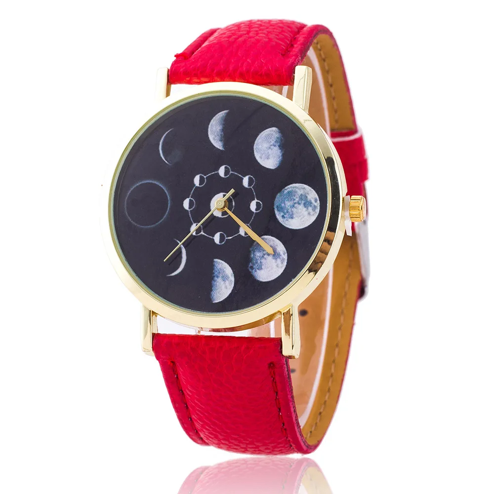 Часы Cay Moon Phase женские кварцевые модные повседневные наручные с астрономическим