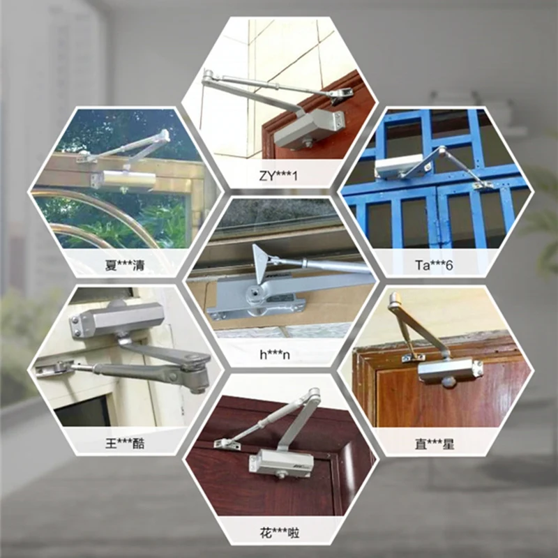 Automatic Door Closers Security System Adjustable Closing/Latching Speed Aluminium For Left And Right Hand Doors 25-45 Kg 900M