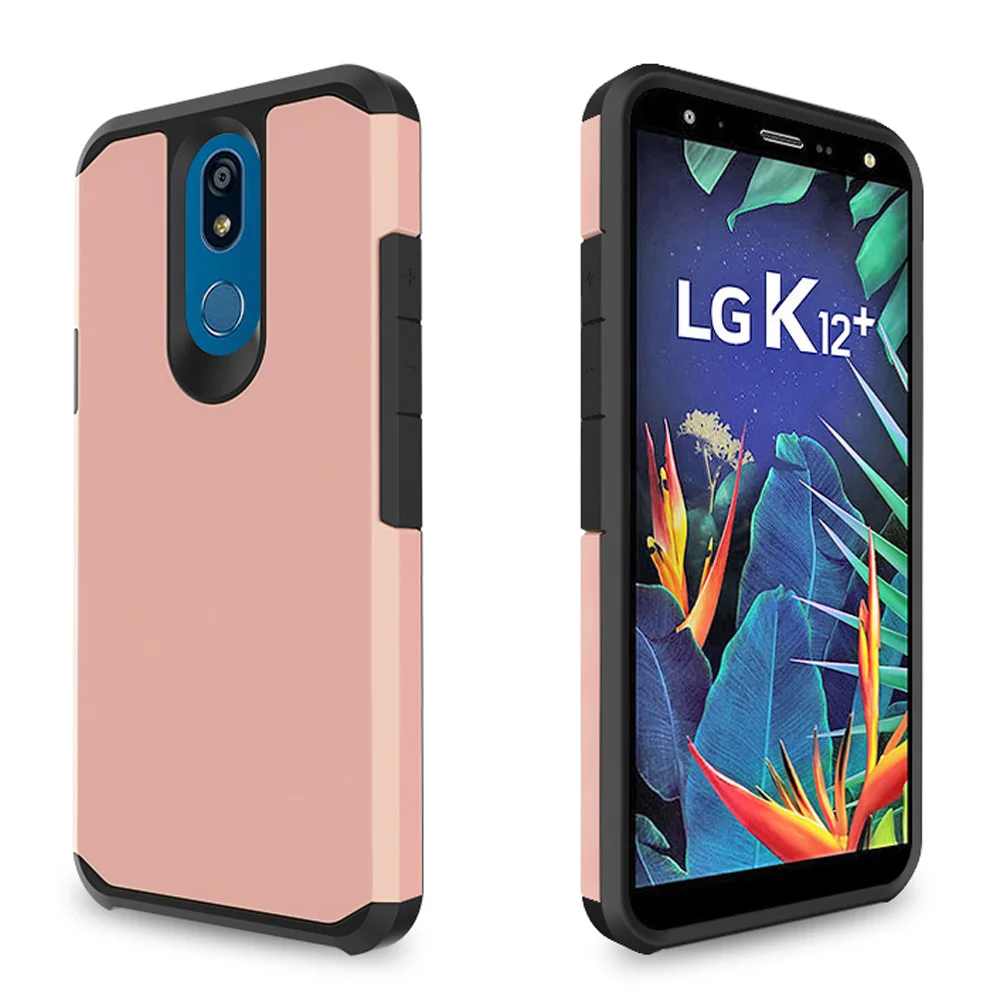 Двухслойный Гибридный армированный чехол для LG K40 противоударный защитный