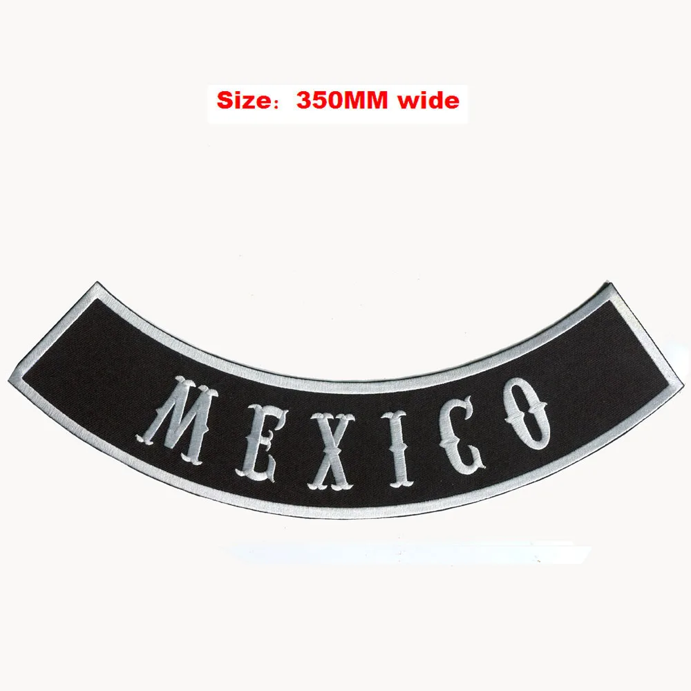 

Mexico rocker patch for full back embroidery patch 350MM wide /fabric badge/clothes badges