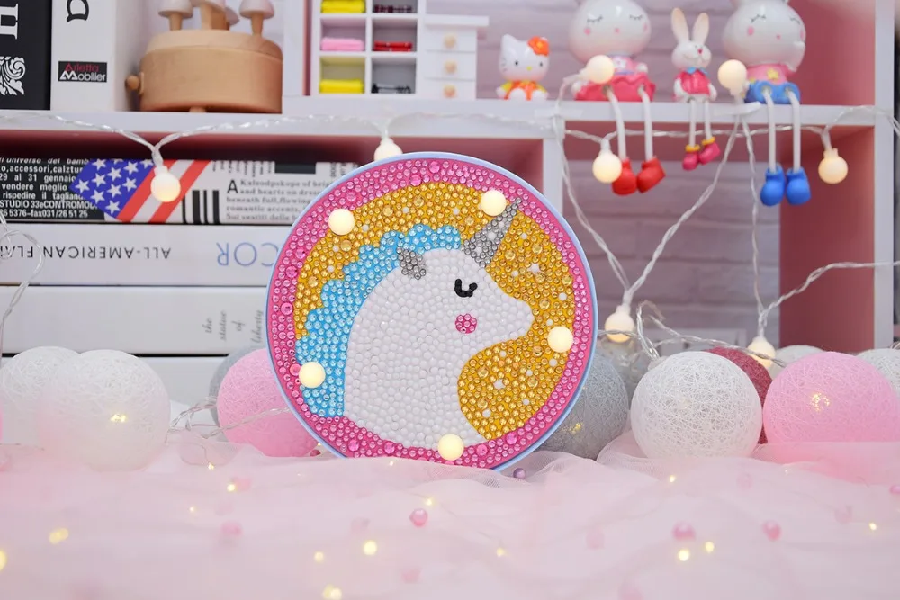 Вышивка крестиком декор в форме бриллианта сделай сам светодиодная Алмазная