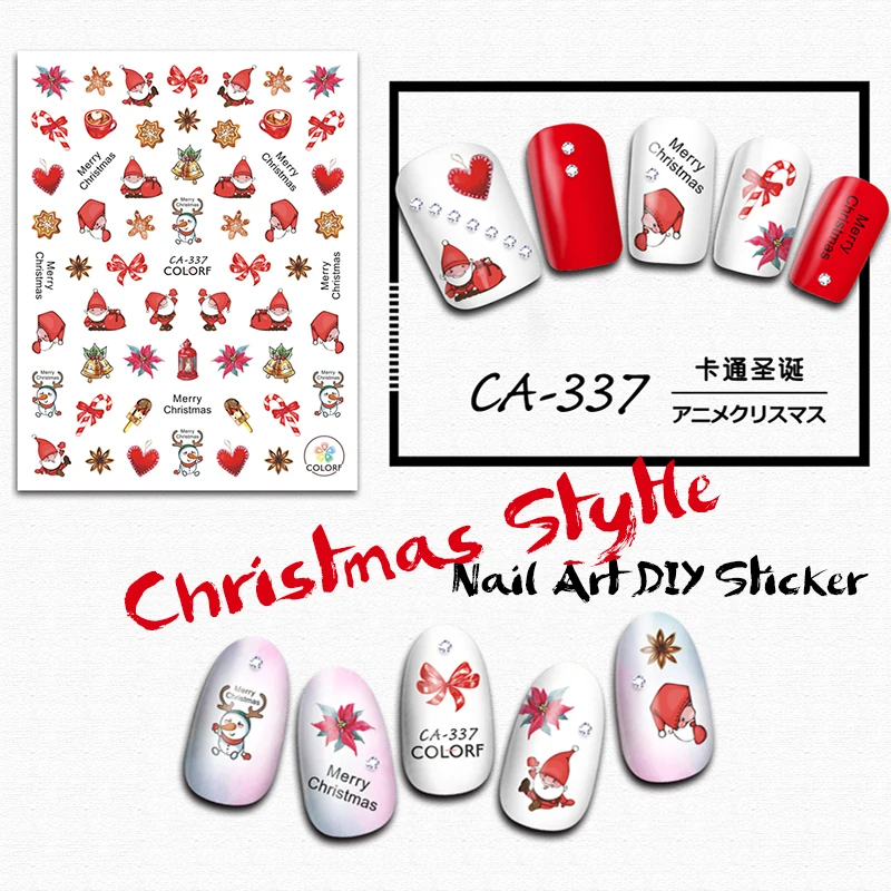 MSHING99 Рождеством наклейки для ногтей Nail art Украшение Рождественский узор дизайн