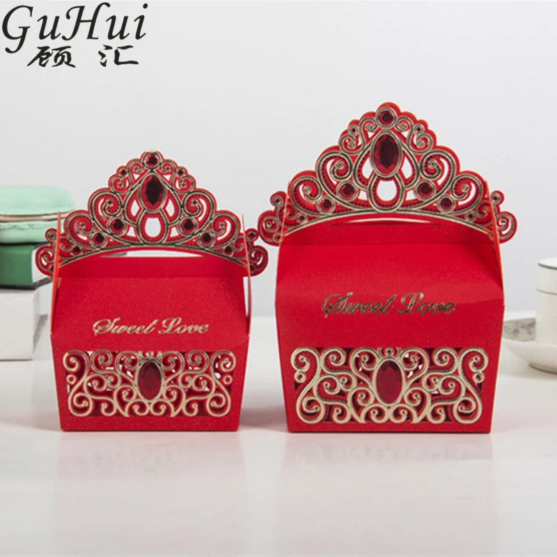 50 шт. европейская красочная Королевская корона принцессы конфетная коробка