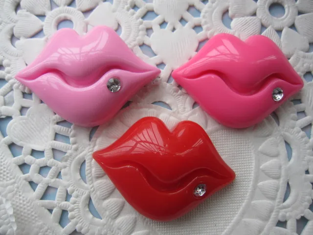 

30pcs/lot DIY resin cabochons accessories flat back resin big mouse with rhinestone 45*31mm