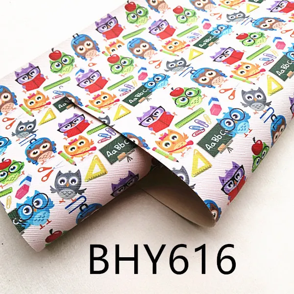 7,6*12 дюймов мультфильм печати искусственная кожа для DIY аксессуары BHY613 - Цвет: BHY616