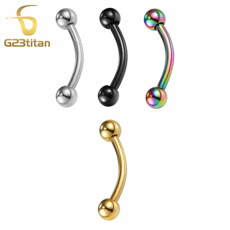 G23titan Панк уха пирсинг для пупка кольца 16G гипоаллергенный G23 Титан банан SGS Сертификация