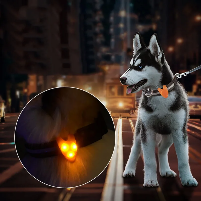 Светодиод для домашних собак подвесной Воротник мигающий светящийся свет