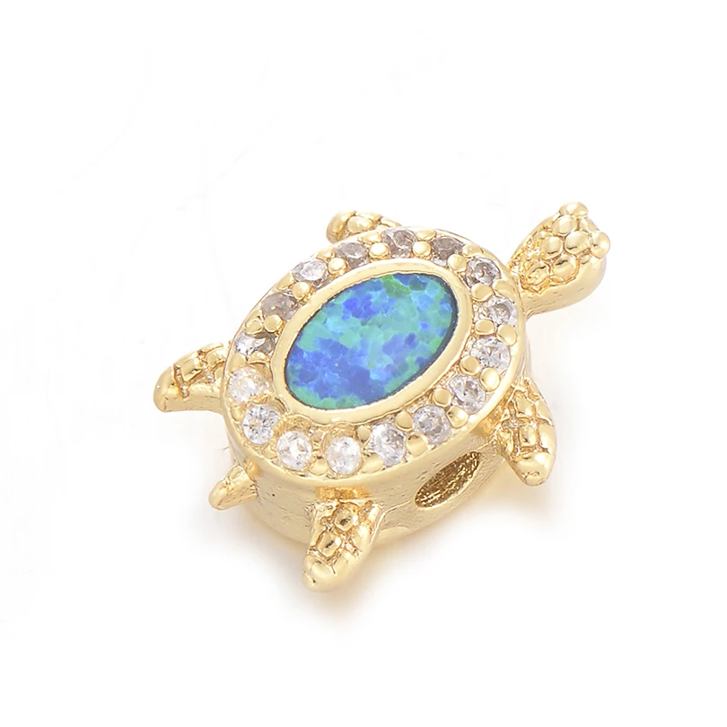 Большие Овальные Синие опаловые бусины Neovivi с микрозакрепкой белые циркониевые