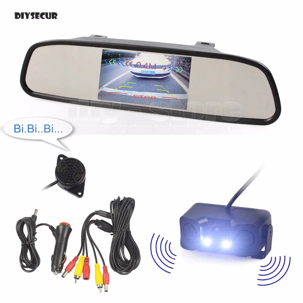 Автомобильная система мониторинга парковки DIYSECUR с динамиком парковочный радар
