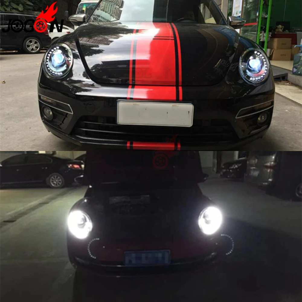 Автомобильный светодиодный фар HID комплект передних фар лампа линзы Накладка для VW Volkswagen Жук A5 2013- 2 шт