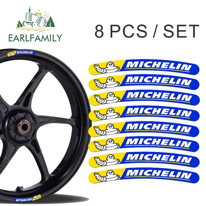 EARLFAMILY, 13 см x 1,3 см, 8x, для KTM, гоночные обода, наклейки, колеса в полоску, набор, для автомобиля, мотоцикла, Moto GP R48, автомобильный стиль