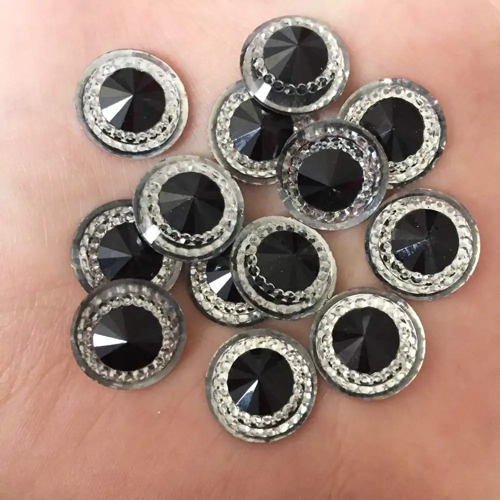 Diy Craft 25PCS 14mm Resin Round Rhinestone Flatback Scrapbooking for Phone DIY resin ornaments PK25 | Украшения и аксессуары