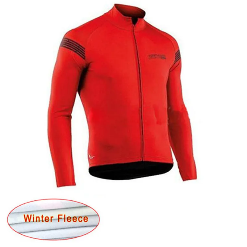 Pro team 2018 NW Велоспорт Джерси Мужская Зимняя Термальная флисовая с длинным рукавом