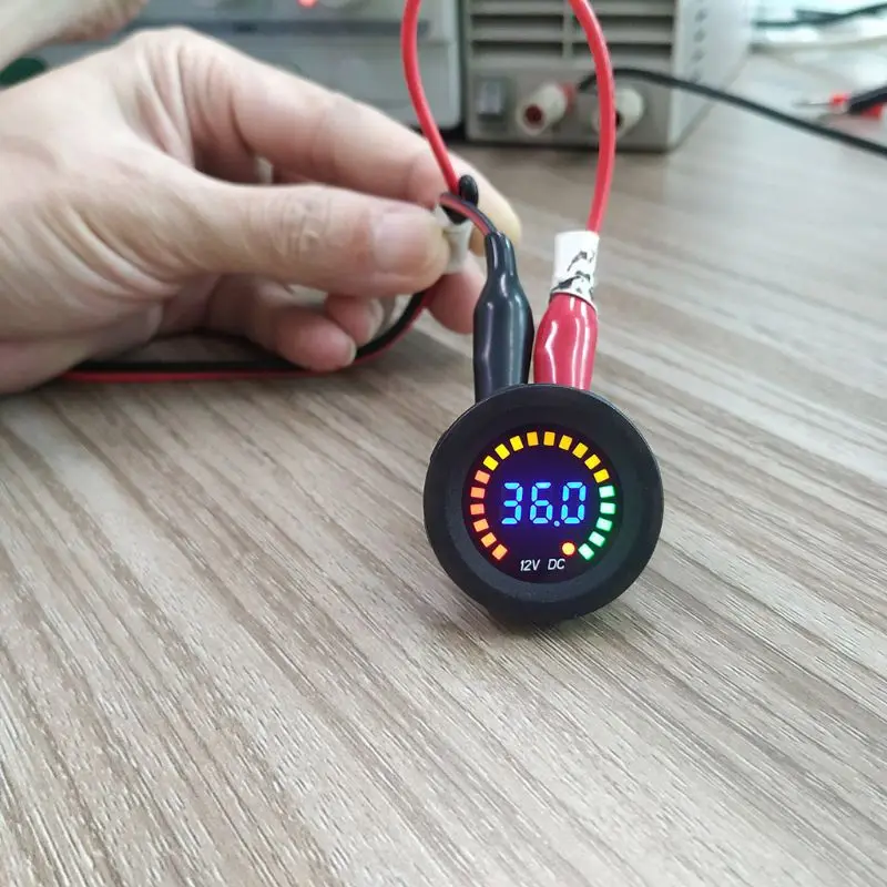 DC 12V автомобильный мотоцикл цифровой вольтметр измеритель величины напряжения