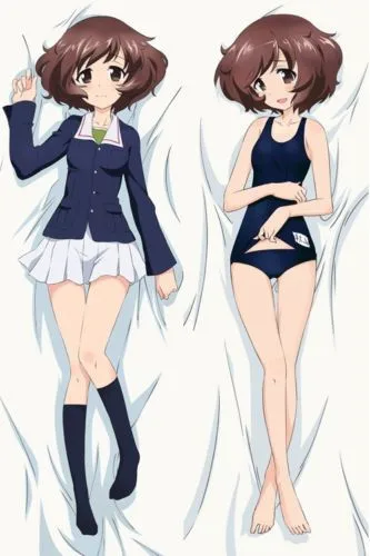 Японский Аниме Обнимая тело наволочка 150*50 девочек Und Panzer Yukari Akiyama|pillow seat|pillow towelcase