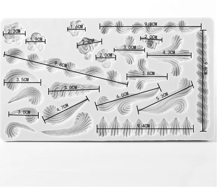 Помадка форма королевская глазурь крем цветочный узор моделирование