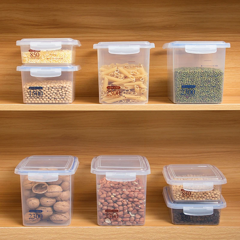 Пластиковые прозрачные Герметичные банки Бытовая коробка для хранения еды