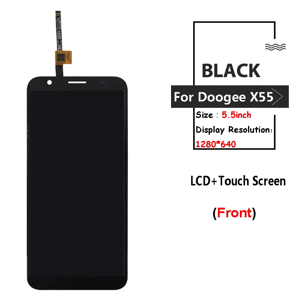 Синий/черный ЖК-дисплей для Doogee X55 + инструмент ремонта сенсорного экрана в сборе