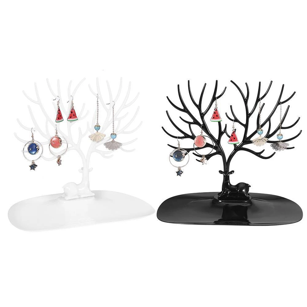 Серьги с оленями ожерелье кольцо ювелирные браслеты и кулоны Дисплей Стенд Лоток