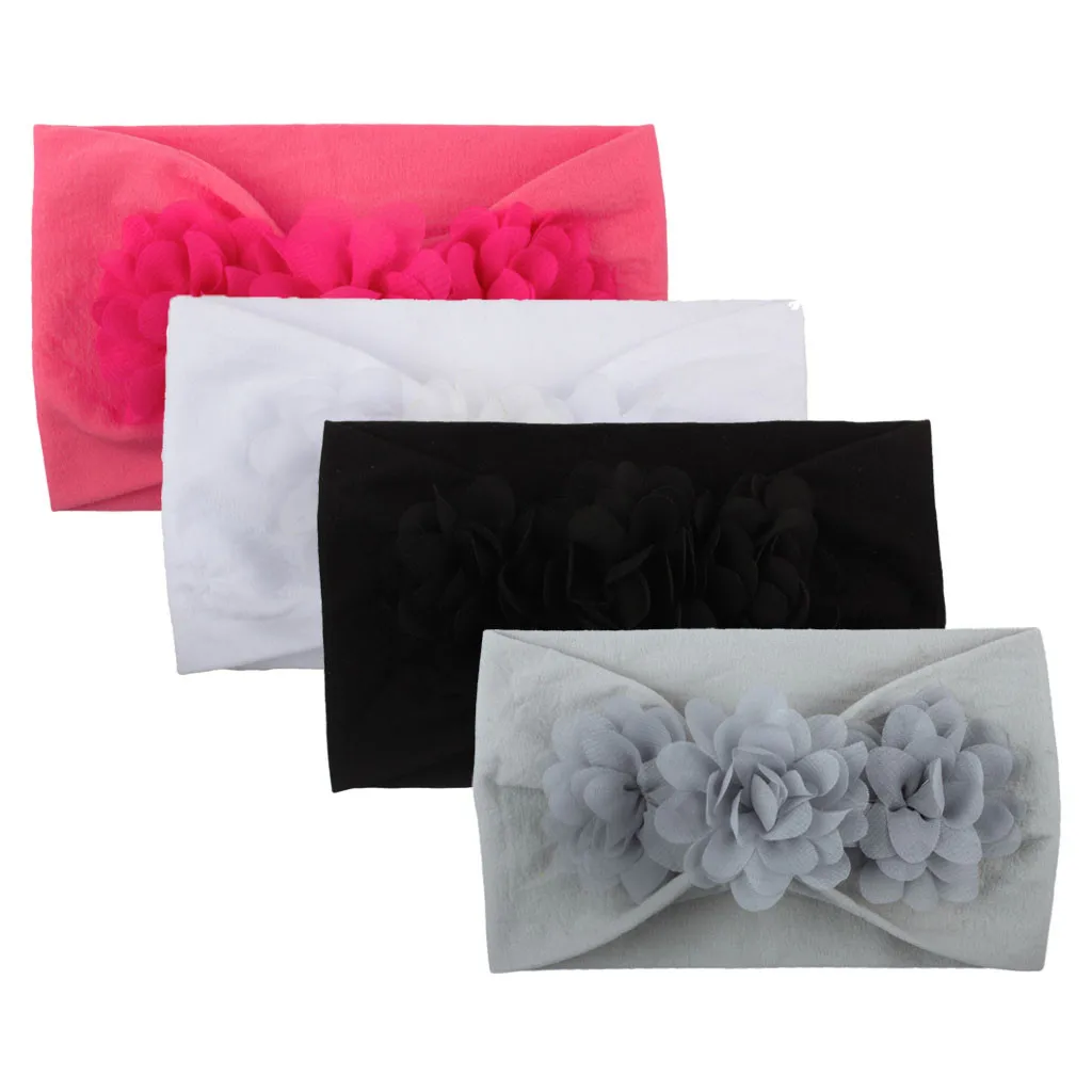 4 предмета повязка на голову для маленьких девочек милая однотонная одежда