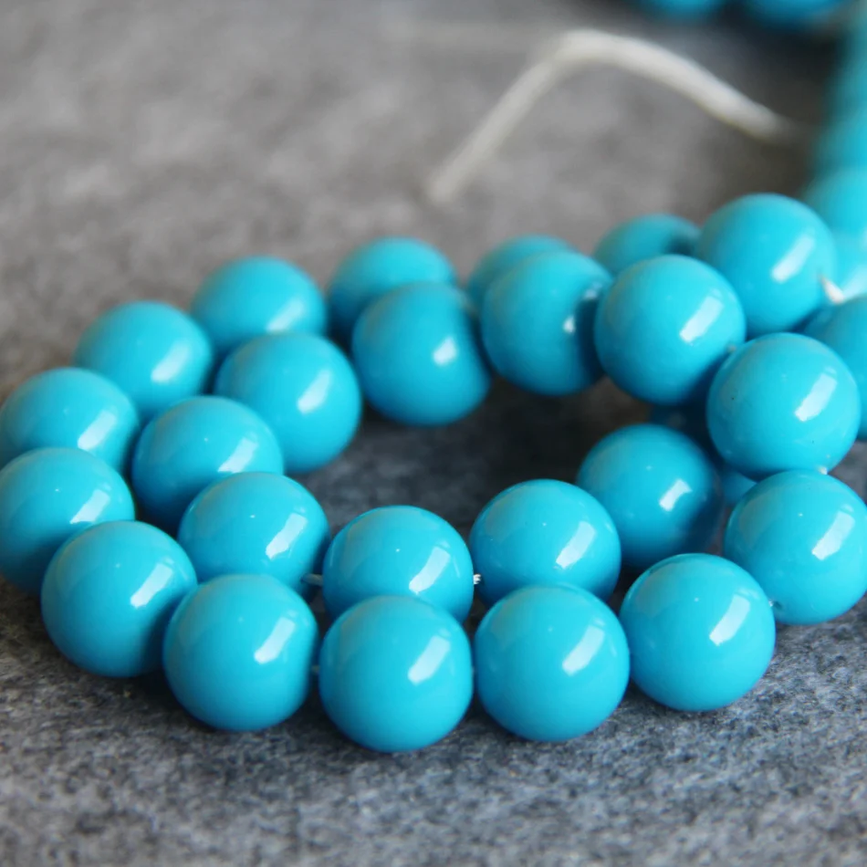 Бусины небесно голубые в форме ракушек для женщин и девушек россыпью