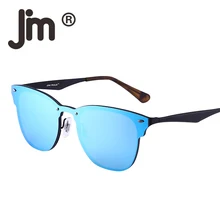 JM зеркальные цельнокроеные солнцезащитные очки без оправы