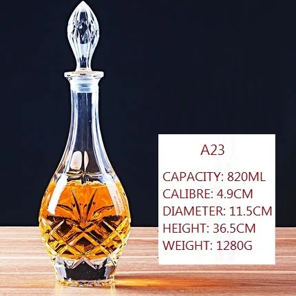 A23 ULKNN шлем Диаманте Chumbo-Alta Capacidade livre графин для виски XO Коктейльная водка бутылка вино пиво контейнеры стекло - Color: A23