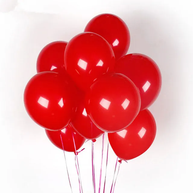 Красный 10 шт. Горячие Божья коровка черный, красный латекс шары globos вечерние для маленьких девочек с днем рождения baloons Свадебные украшения - Цвет: Красный