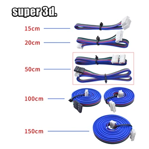 10cm50cm100cm150cm Stepper Motor Cables Wire XH2.54 4pin DuPont Connector Extension to 6pin Terminal Line 3D Printer Parts