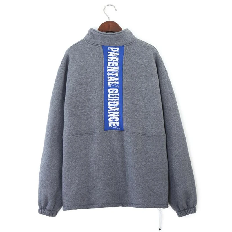 Модные пуловеры в стиле хип-хоп с контрастной вышитой надписью Свободные теплые