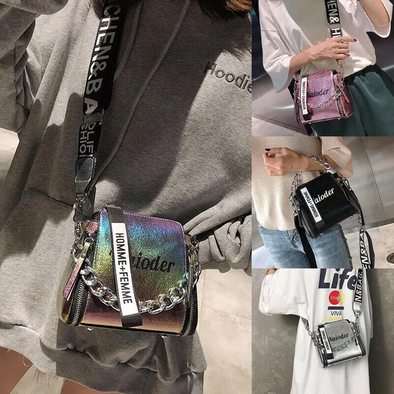 Сумка-мессенджер noenимя Frauen Taschen geldbérse Leder Handtasche лазерная сумка через плечо | Багаж