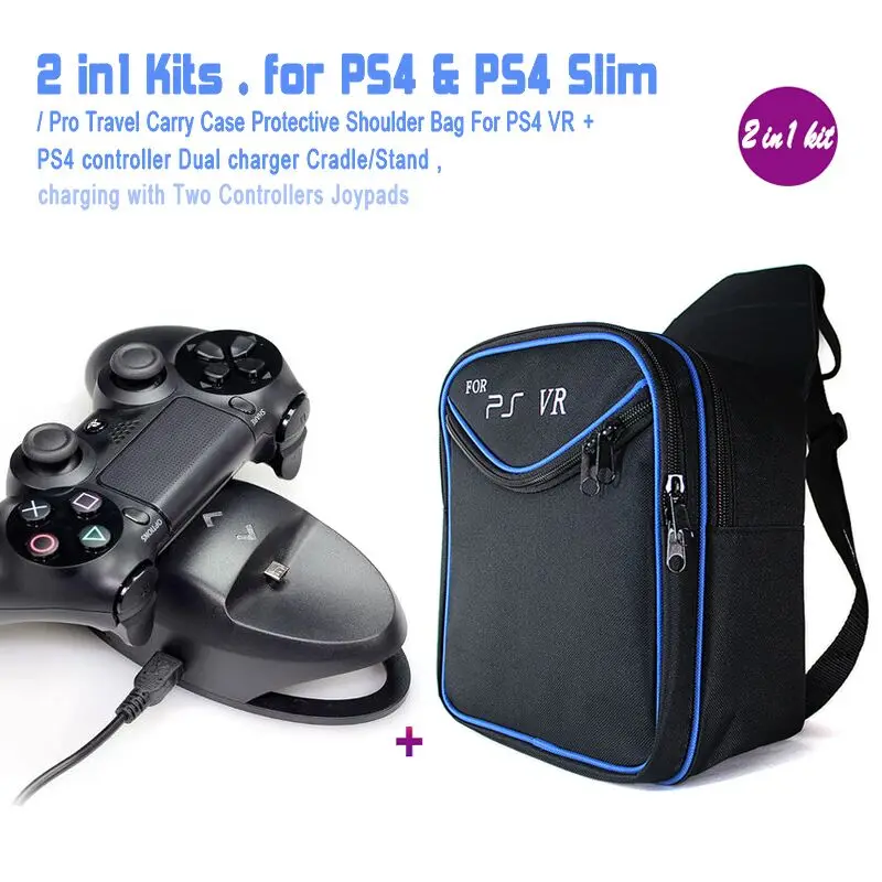 PS4VRB06 Игровые аксессуары для PS4 и PS4 Slim/Pro Дорожный Чехол для переноски, защитный чехол на плечо для sony PS4 VR, консоли Playstation 4 - Цвет: PS4VRB06