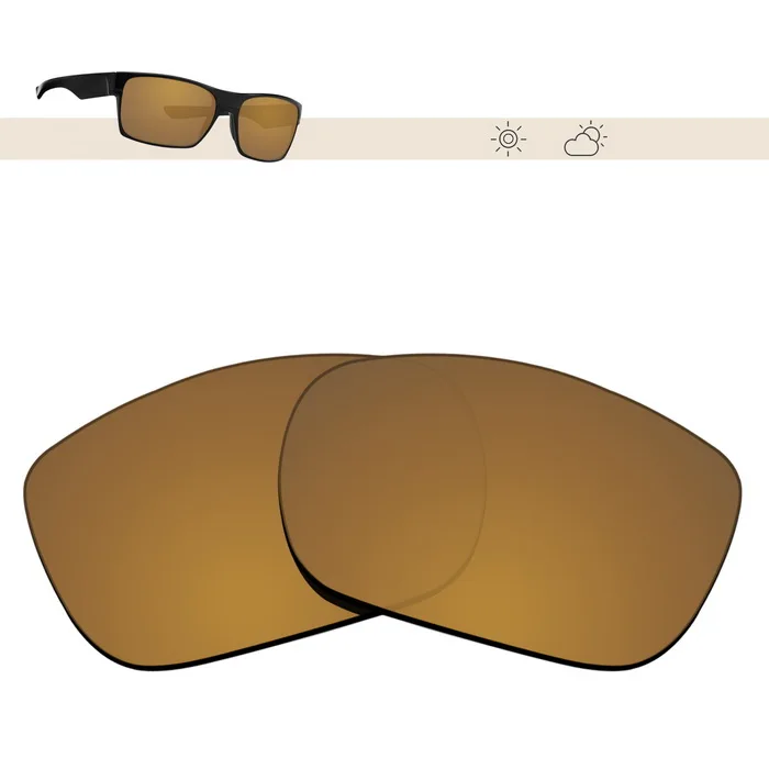 Bronze Gold Mirror Glintbay поляризованные Сменные солнцезащитные очки линзы для солнцезащитных очков в стиле Окли два вида-несколько вариантов - Цвет линз: Bronze Gold Mirror