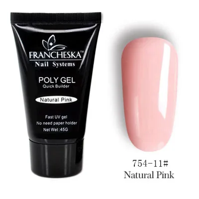 Poly gel 754 FRANCHESKA поли гель полигель камуфляж гель полигель Кристалл Стекло твердое желе замочить от пальца расширение скольжения решение Oje Poli гель - Цвет: Poly gel 754