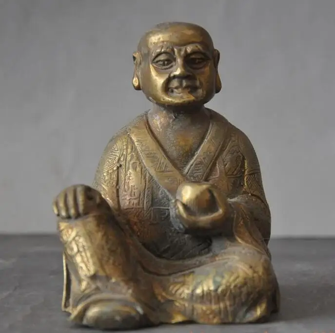 4 &quotСтарый тибетский буддистский храм монах Дамо Бодхидхарма Дхарма статуя