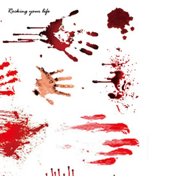 2 шт. Водонепроницаемая кровяная Татуировка шрамы Хэллоуин ужас рана страшная