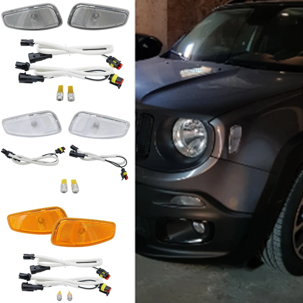 Для Jeep Renegade светодиодный фонарь для парковки с поворотным сигналом Крышка