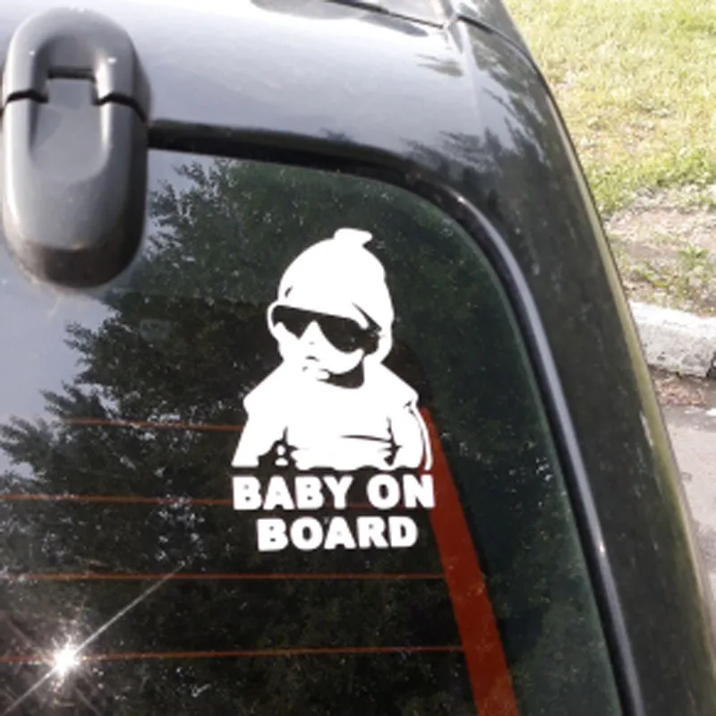 14*9 см детский автомобиль крутая задняя Светоотражающая Детская Наклейка