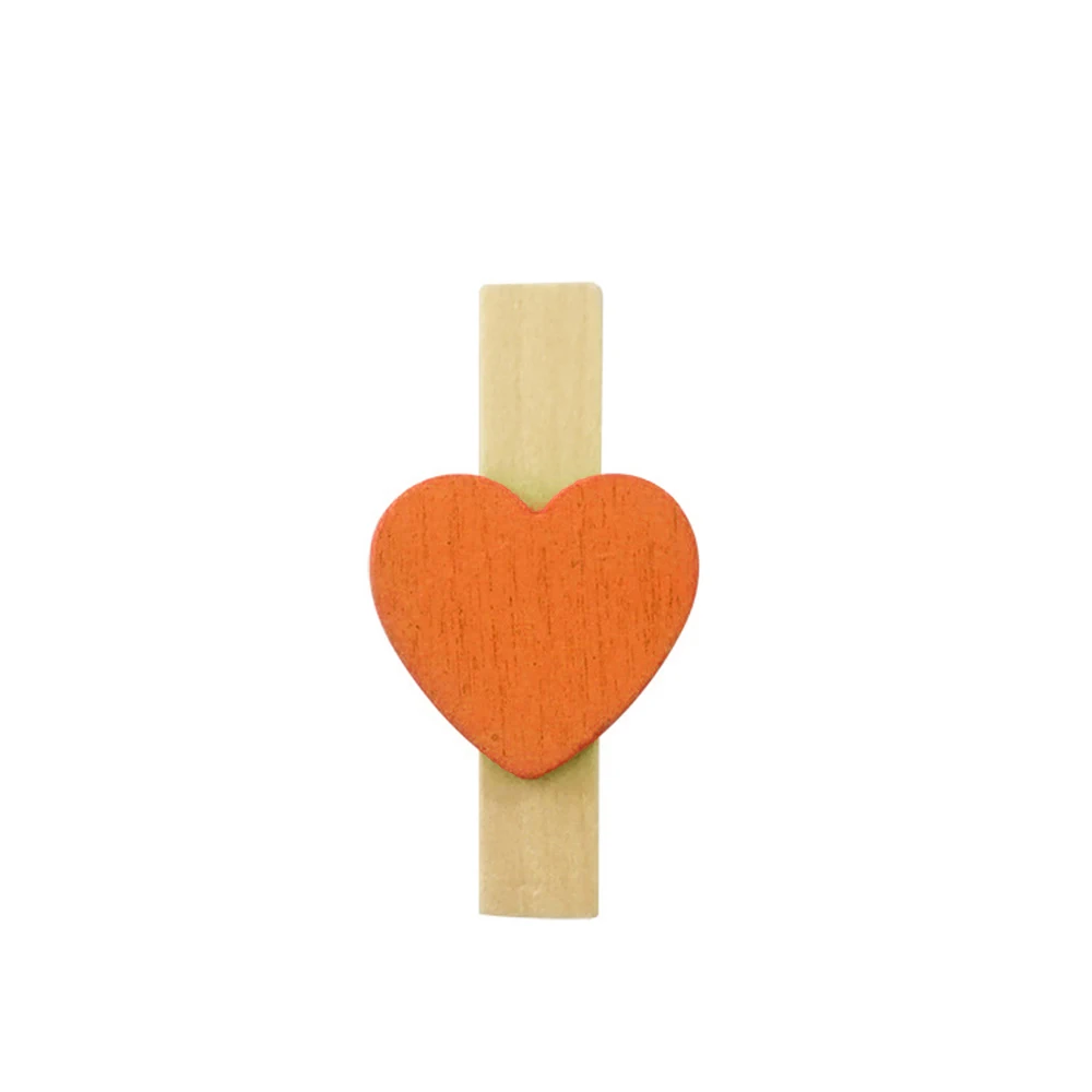 Домашняя маленькая каваи сердце любовь деревянная одежда фото бумага Peg Pin прищепка ручной работы фиксаторы для открыток Свадебные украшения 50 шт./упак