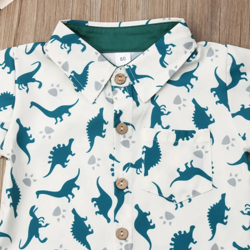 CA Toddler Infant Baby Boys 6M-5T Summer Clothes Dinosaur Tops Shorts Pants Outfit Set