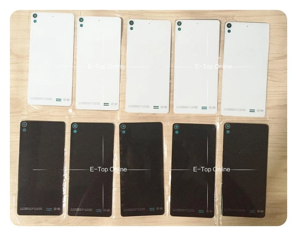 Черно белая стеклянная задняя крышка Wyieno для Gionee S5.1 GN9005 / fly IQ4516 Стеклянная Крышка